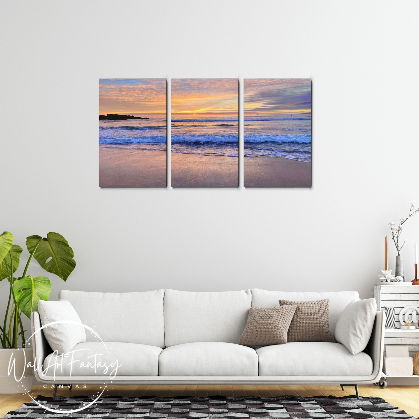 3-Panel Wide Photo Printed Canvas