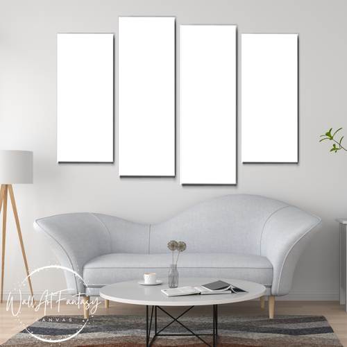 4-Panel Wide Photo Printed Canvas