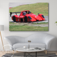 Red Racecar Single Panel Canvas