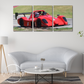 Red Racecar Single Panel Canvas